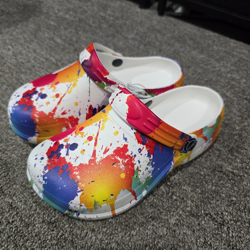 Raimbow Splash Kids/Womens Crocks